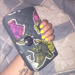 Vera Bradley falling flowers pattern wallet